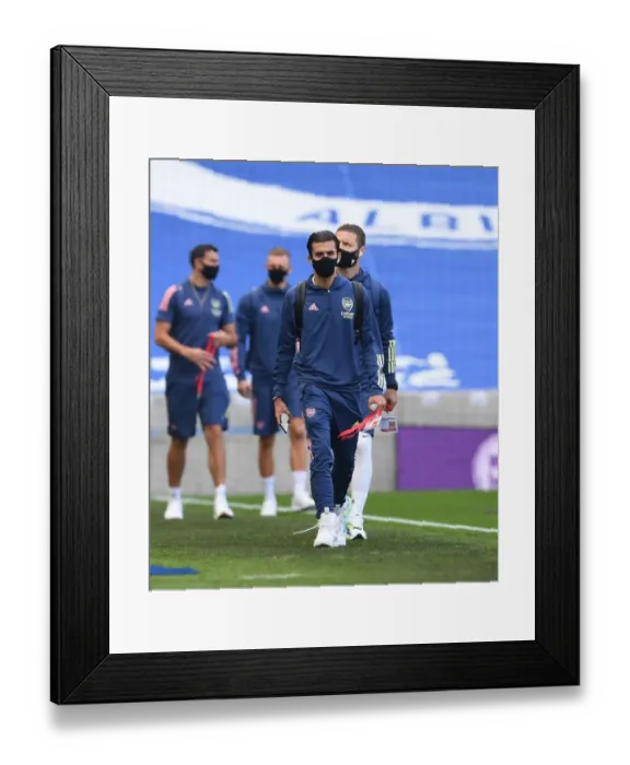 Framed Print : Empty Stands: Dani Ceballos of Arsenal Prepares for Brighton & Hove Albion Clash (2020) Framed Print : Empty Stands: Dani Ceballos of Arsenal Prepares for Brighton & Hove Albion Clash (2020)