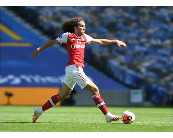 Empty Stands: Matteo Guendouzi of Arsenal in Action against Brighton & Hove Albion (2020)