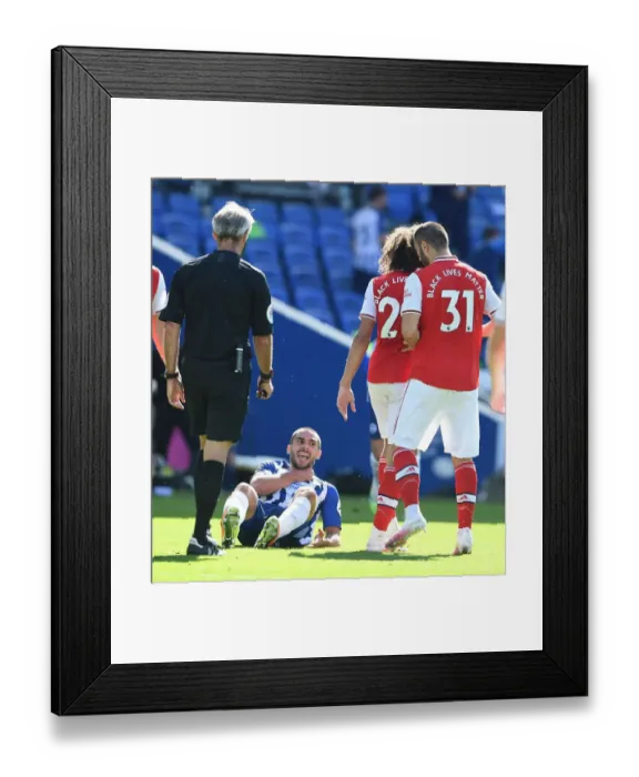 Framed Print : Clash at the Empty Stadium: Guendouzi vs. Maupay - Arsenal vs. Brighton in the Pandemic Premier League Framed Print : Clash at the Empty Stadium: Guendouzi vs. Maupay - Arsenal vs. Brighton in the Pandemic Premier League