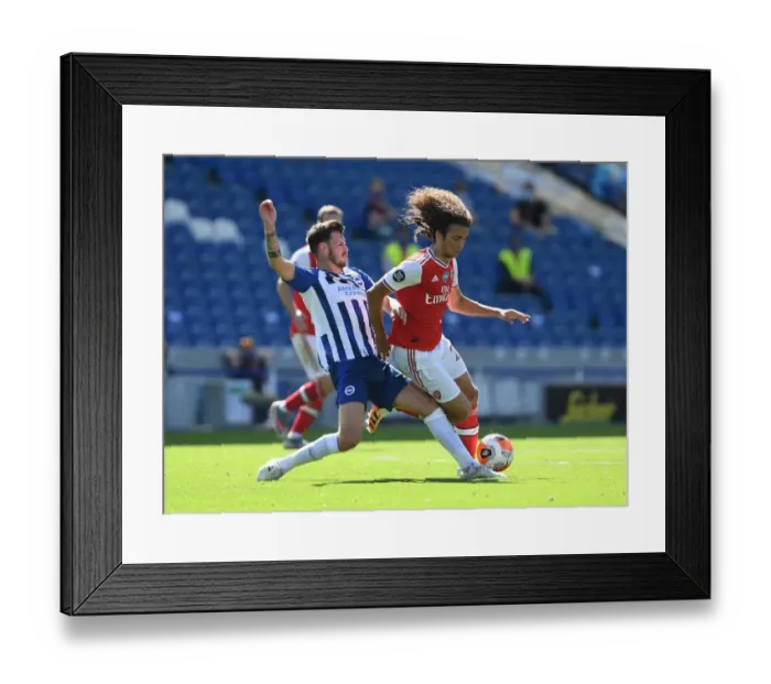 Framed Print : Empty Seats Showdown: Brighton vs. Arsenal (2019-20) - Football's Ghostly Arena