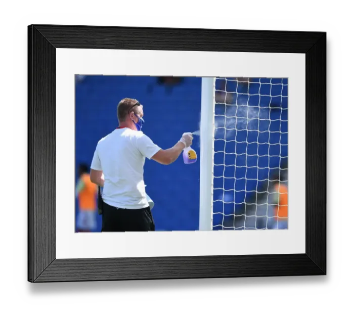 Framed Print : Empty Stadium: Brighton & Hove Albion vs. Arsenal FC, Premier League 2019-2020