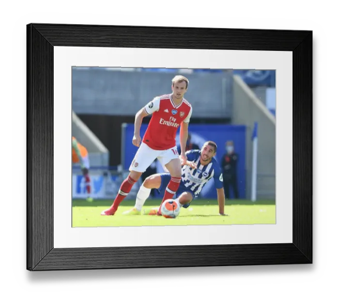 Framed Print : Brighton vs. Arsenal: Empty Stadium Showdown in Premier League (2020)