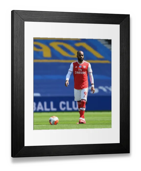 Framed Print : Arsenal's Alex Lacazette at Empty Brighton & Hove Albion Stadium during 2019-2020 Premier League Match