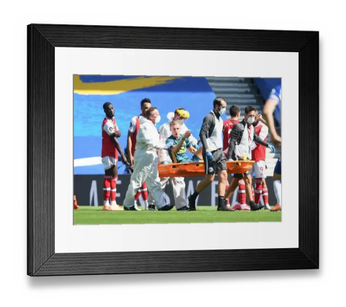 Framed Print : Clash at the Empty Stadium: Brighton vs. Arsenal (2020)