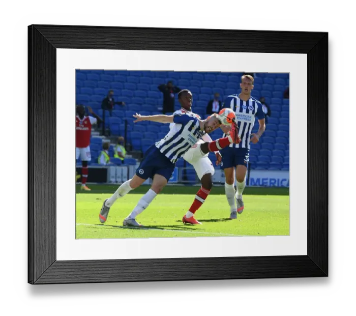 Framed Print : Brighton vs. Arsenal: Empty Seat Showdown in the Pandemic-Stricken Premier League (2019-20)