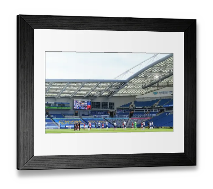 Framed Print : Brighton & Hove Albion vs. Arsenal FC: Empty Stadium Silence - Premier League 2019-2020 Framed Print : Brighton & Hove Albion vs. Arsenal FC: Empty Stadium Silence - Premier League 2019-2020