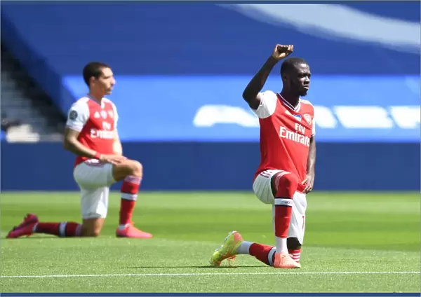 Empty Stands: Pepe Takes a Knee as Arsenal Face Brighton in Pandemic-Hit Premier League