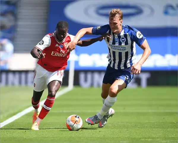Brighton vs. Arsenal: Pepe Takes on Burn in Empty Premier League Clash (2019-20)
