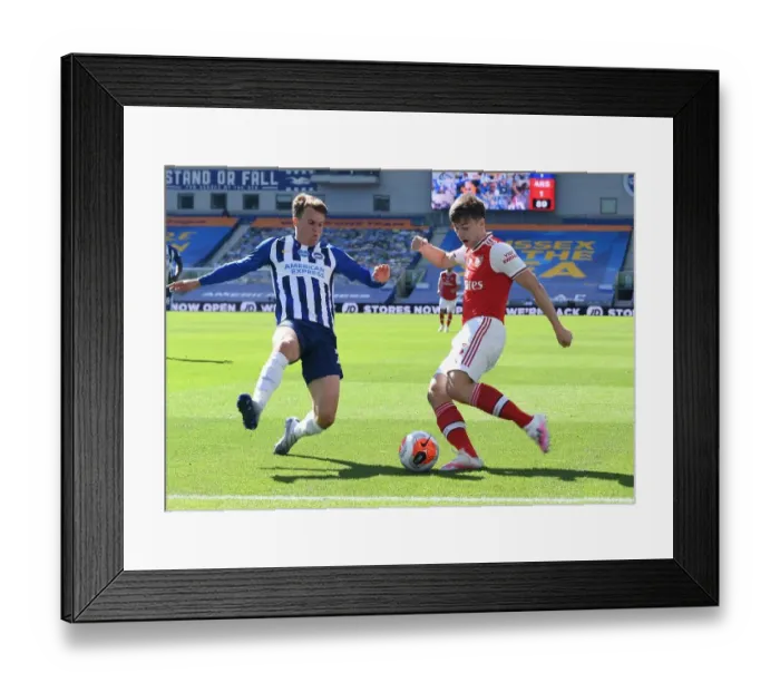 Framed Print : Empty Seats Showdown: Brighton vs. Arsenal (2019-20) - Football's Ghostly Arena