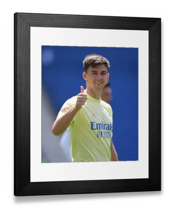 Framed Print : Arsenal's Kieran Tierney Gears Up for Empty Brighton Clash in Pandemic-Hit Premier League, 2019-2020