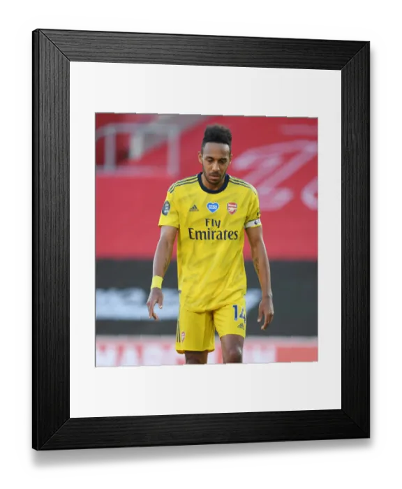 Framed Print : Arsenal's Aubameyang Scores Decisive Goal: Southampton vs. Arsenal, Premier League 2019-2020
