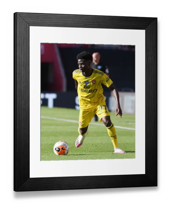 Framed Print : Bukayo Saka in Action: Southampton vs Arsenal, Premier League 2019-2020