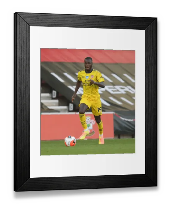 Framed Print : Nicolas Pepe in Action: Southampton vs Arsenal, Premier League 2019-2020