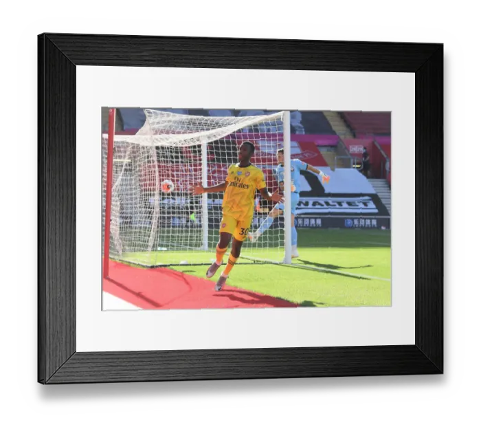 Framed Print : Nketiah's Thrilling Last-Gasp Winner: Arsenal Triumph Over Southampton (2019-20)