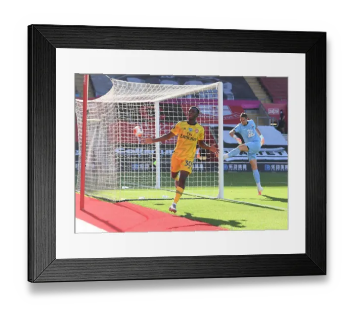 Framed Print : Nketiah's Dramatic Last-Gasp Winner: Arsenal Edge Past Southampton in Premier League Thriller Framed Print : Nketiah's Dramatic Last-Gasp Winner: Arsenal Edge Past Southampton in Premier League Thriller