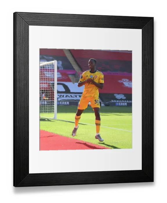 Framed Print : Eddie Nketiah Scores First Goal: Southampton vs. Arsenal, Premier League 2019-2020 Framed Print : Eddie Nketiah Scores First Goal: Southampton vs. Arsenal, Premier League 2019-2020