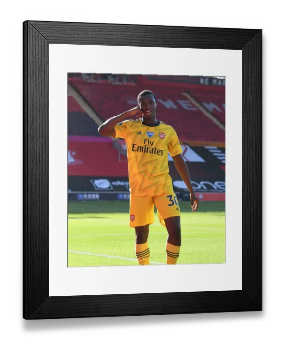 Framed Print : Nketiah's Last-Minute Stunner: Arsenal Snatch Dramatic Victory Over Southampton (2019-20)