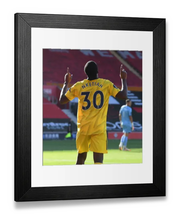 Framed Print : Nketiah Scores First: Arsenal's Thrilling Premier League Win over Southampton (2019-20) Framed Print : Nketiah Scores First: Arsenal's Thrilling Premier League Win over Southampton (2019-20)