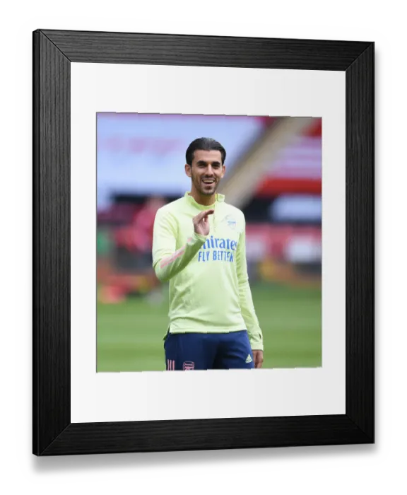Framed Print : Arsenal's Dani Ceballos Prepares for FA Cup Quarterfinal Showdown against Sheffield United