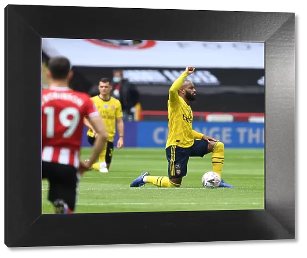 FA Cup Quarterfinal: Alexis Lacazette Kneels Before Sheffield United vs Arsenal
