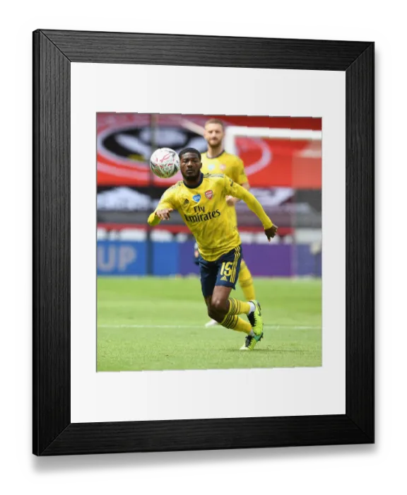 Framed Print : Arsenal's Ainsley Maitland-Niles in Action: FA Cup Quarterfinal Showdown vs Sheffield United