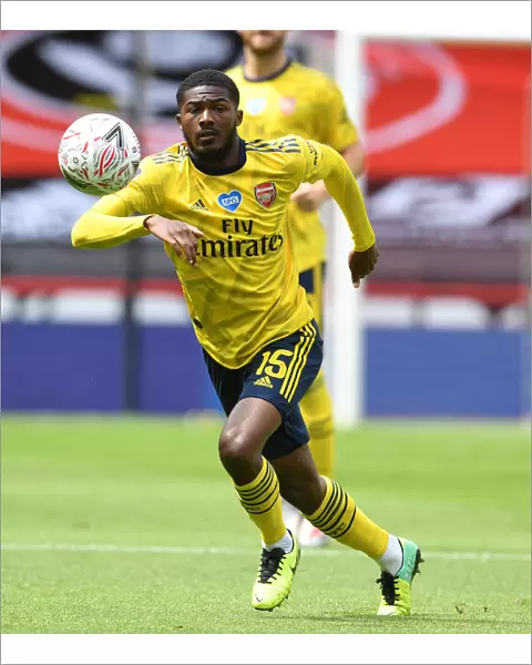 Arsenal's Ainsley Maitland-Niles in FA Cup Quarterfinal Action vs Sheffield United