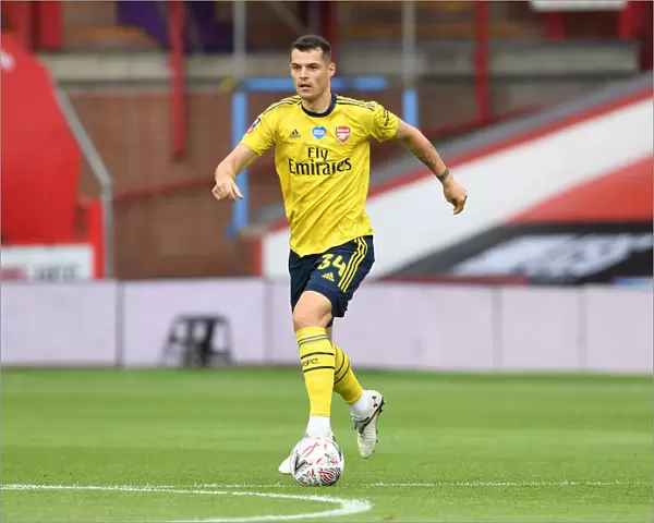Granit Xhaka in Action: Arsenal vs. Sheffield United - FA Cup Quarterfinals