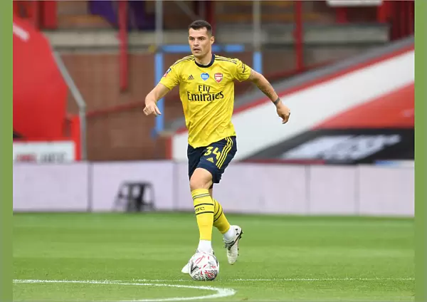 Granit Xhaka in Action: Arsenal vs. Sheffield United - FA Cup Quarterfinals