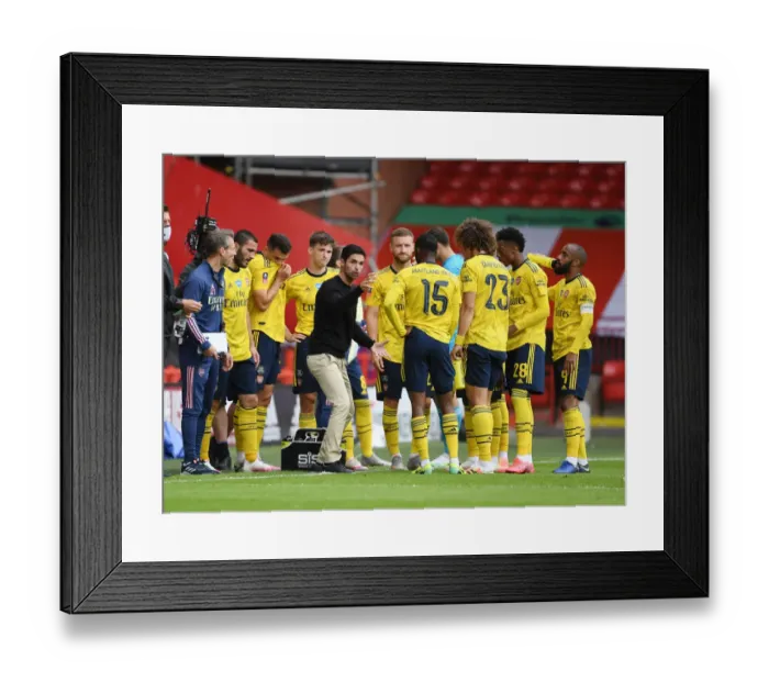 Framed Print : Arsenal's Mikel Arteta Motivates Players During FA Cup Quarterfinal vs Sheffield United Framed Print : Arsenal's Mikel Arteta Motivates Players During FA Cup Quarterfinal vs Sheffield United