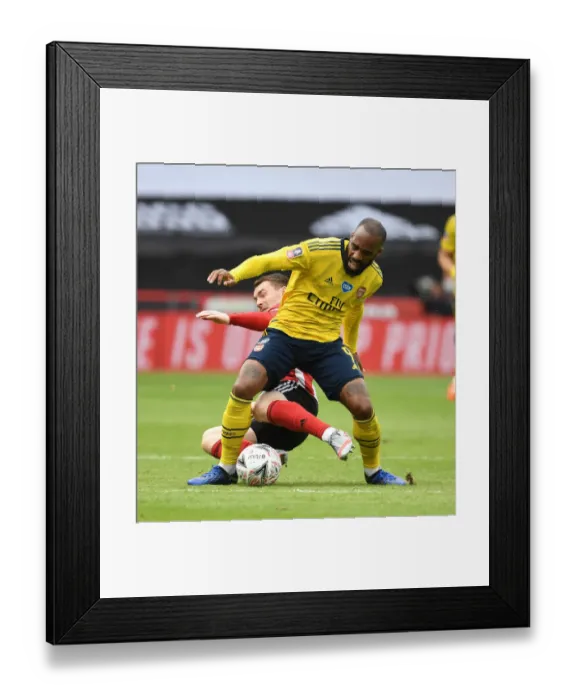 Framed Print : FA Cup Quarterfinal: Lacazette Fouls John Fleck - Sheffield United vs. Arsenal Framed Print : FA Cup Quarterfinal: Lacazette Fouls John Fleck - Sheffield United vs. Arsenal