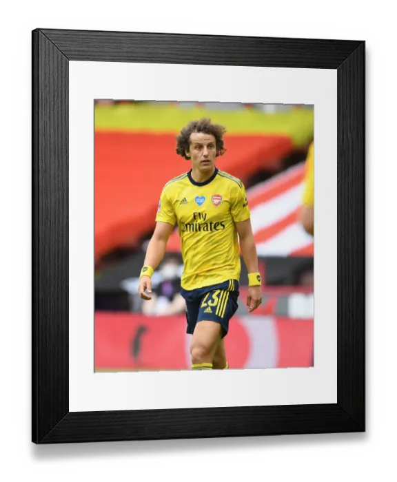 Framed Print : David Luiz in Action: Arsenal's FA Cup Battle against Sheffield United