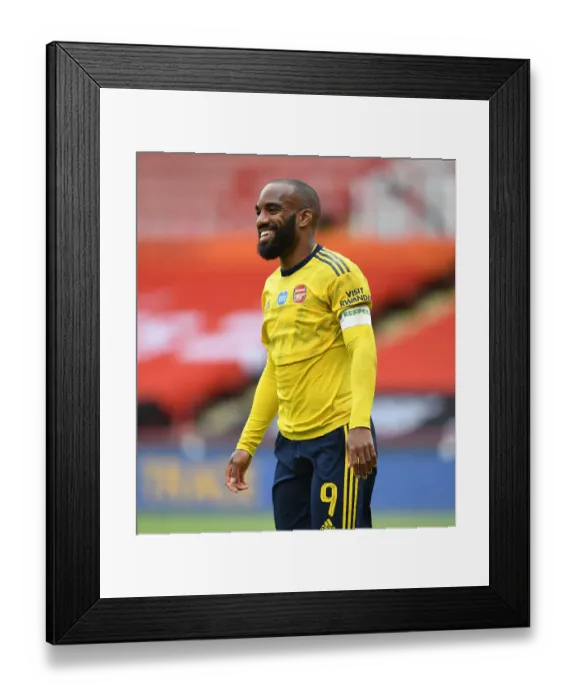 Framed Print : Arsenal's Alex Lacazette in FA Cup Quarterfinal Action Against Sheffield United