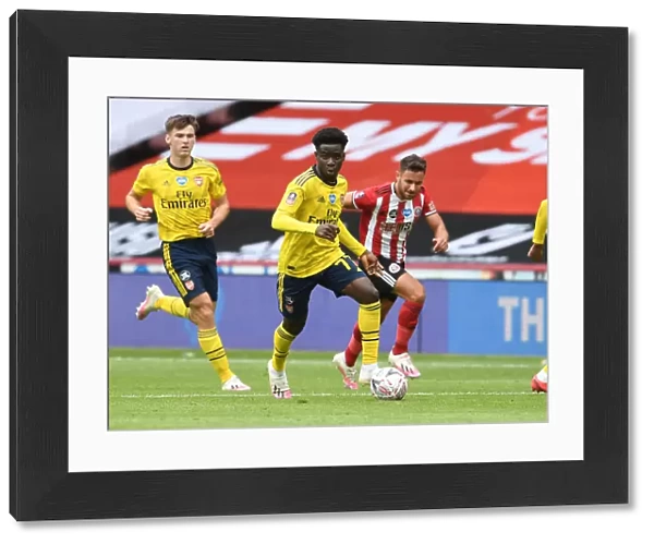Arsenal's Bukayo Saka in FA Cup Quarterfinal Action Against Sheffield United