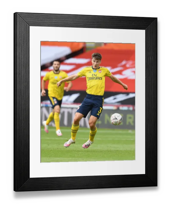 Framed Print : Arsenal's Kieran Tierney in Action against Sheffield United - FA Cup Quarterfinal, 2020 Framed Print : Arsenal's Kieran Tierney in Action against Sheffield United - FA Cup Quarterfinal, 2020