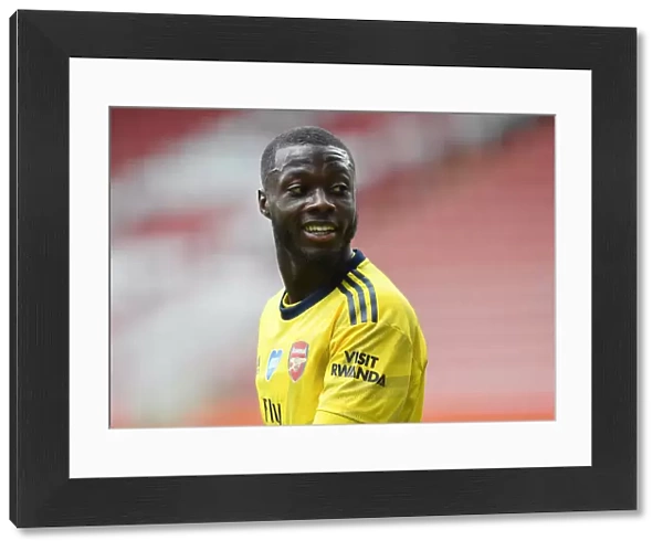 Arsenal's Nicolas Pepe in FA Cup Quarterfinal Action Against Sheffield United