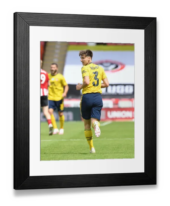 Framed Print : Arsenal's Kieran Tierney in FA Cup Action: Arsenal vs Sheffield United Framed Print : Arsenal's Kieran Tierney in FA Cup Action: Arsenal vs Sheffield United