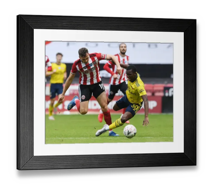 Framed Print : Sheffield United vs. Arsenal: FA Cup Quarterfinal Showdown - Nketiah vs. Robinson