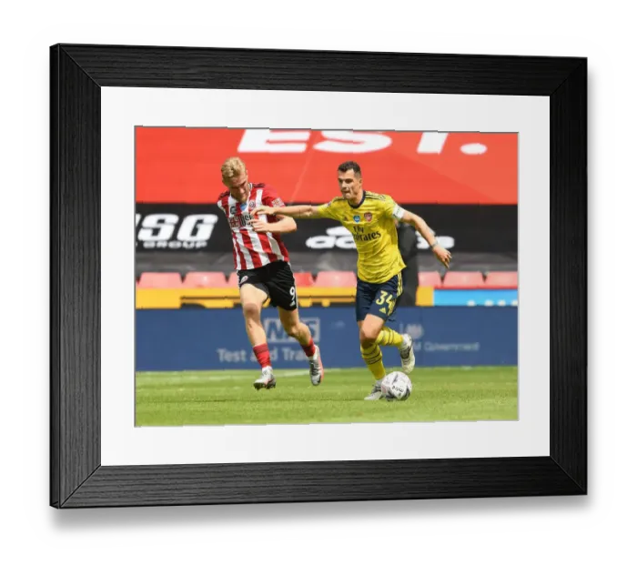 Framed Print : Arsenal vs Sheffield United: FA Cup Quarterfinals at Bramall Lane, 2020 Framed Print : Arsenal vs Sheffield United: FA Cup Quarterfinals at Bramall Lane, 2020