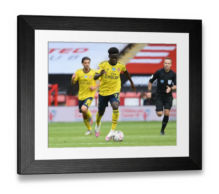 Framed Print : Bukayo Saka Shines: Arsenal's FA Cup Quarterfinal Victory over Sheffield United Framed Print : Bukayo Saka Shines: Arsenal's FA Cup Quarterfinal Victory over Sheffield United