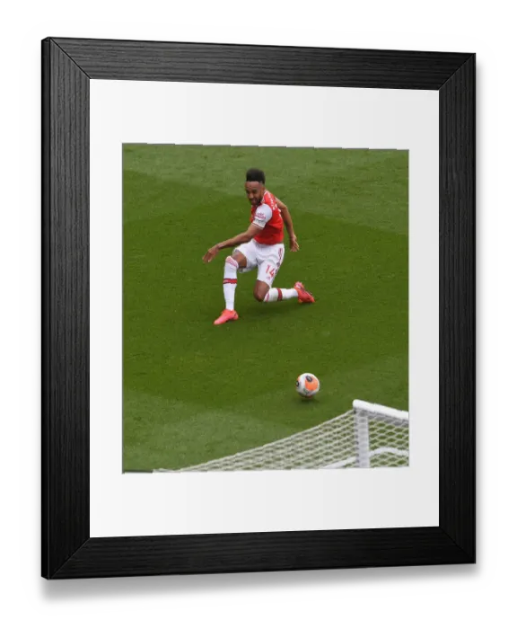 Framed Print : Arsenal's Aubameyang Scores Opening Goal of 2019-20 Premier League Season Against Norwich City