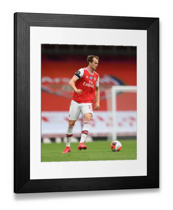 Framed Print : Rob Holding in Action: Arsenal vs. Norwich City (Premier League 2019-2020)