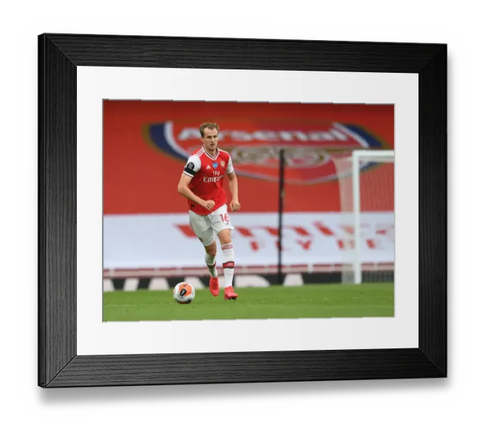 Framed Print : Rob Holding in Action: Arsenal vs Norwich City, Premier League 2019-2020