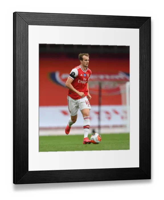 Framed Print : Arsenal vs Norwich City: Rob Holding in Action at the Emirates Stadium (Premier League 2019-20)
