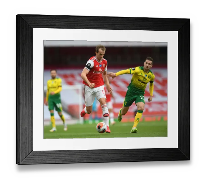 Framed Print : Arsenal vs Norwich: Rob Holding Clashes with Kenny McLean in Premier League Showdown Framed Print : Arsenal vs Norwich: Rob Holding Clashes with Kenny McLean in Premier League Showdown