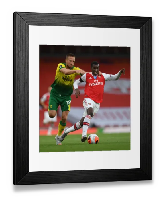 Framed Print : Intense Clash: Nketiah Foul by Stiepermann in Arsenal vs Norwich (2019-20 Premier League) Framed Print : Intense Clash: Nketiah Foul by Stiepermann in Arsenal vs Norwich (2019-20 Premier League)