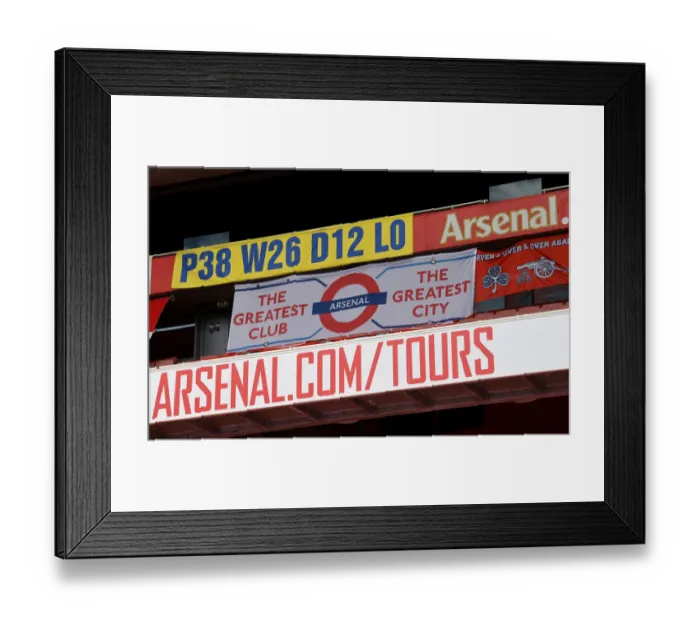 Framed Print : Sea of Arsenal Flags: Arsenal Supporters Unite at Emirates Stadium during Arsenal vs Norwich City, Premier League 2019-2020