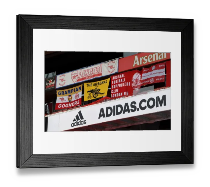 Framed Print : Sea of Arsenal Flags: Arsenal Supporters Unite at Emirates Stadium (Arsenal vs Norwich City, Premier League 2019-2020)
