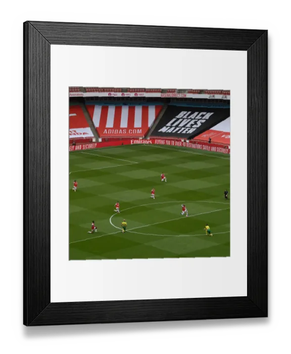 Framed Print : Arsenal United: Taking a Knee Against Racism in Premier League 2019-2020