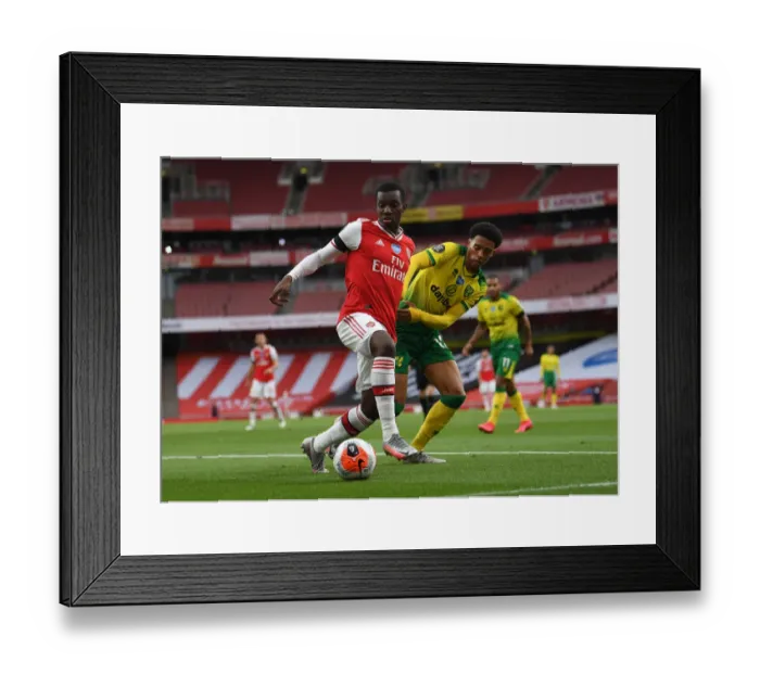 Framed Print : Arsenal vs Norwich: Nketiah vs Lewis - Premier League Clash at Emirates Stadium
