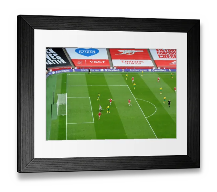 Framed Print : Arsenal's Aubameyang Scores Hat-trick vs Norwich City (2019-20) Framed Print : Arsenal's Aubameyang Scores Hat-trick vs Norwich City (2019-20)